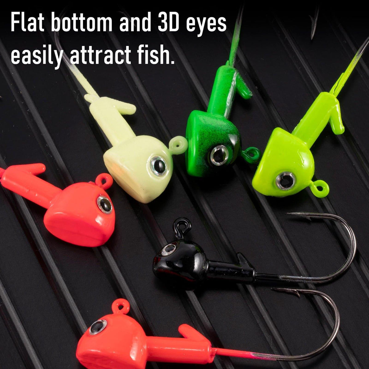 Dr.Fish 10pcs 3D Eyes Jig Head  1/8-1/2oz - Dr.Fish Tackles