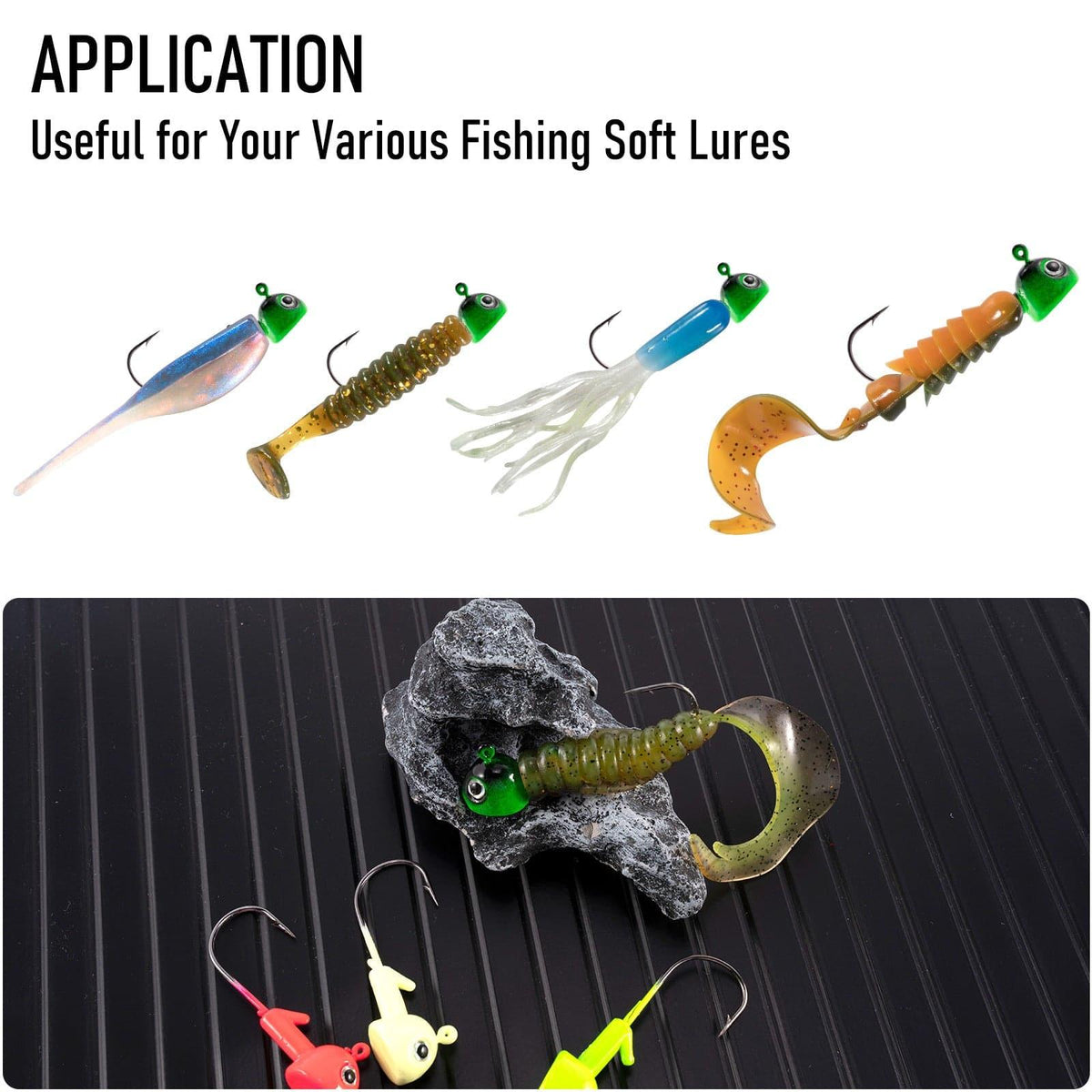 Dr.Fish 10pcs 3D Eyes Jig Head  1/8-1/2oz - Dr.Fish Tackles