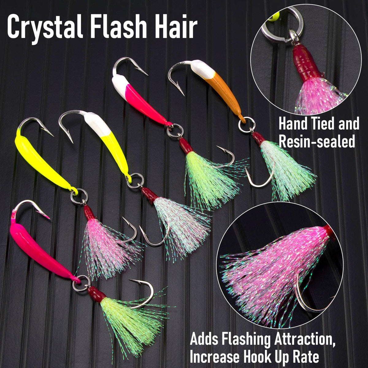 Dr.Fish 5pcs Pompano Jigs with Teaser Hooks - Dr.Fish Tackles