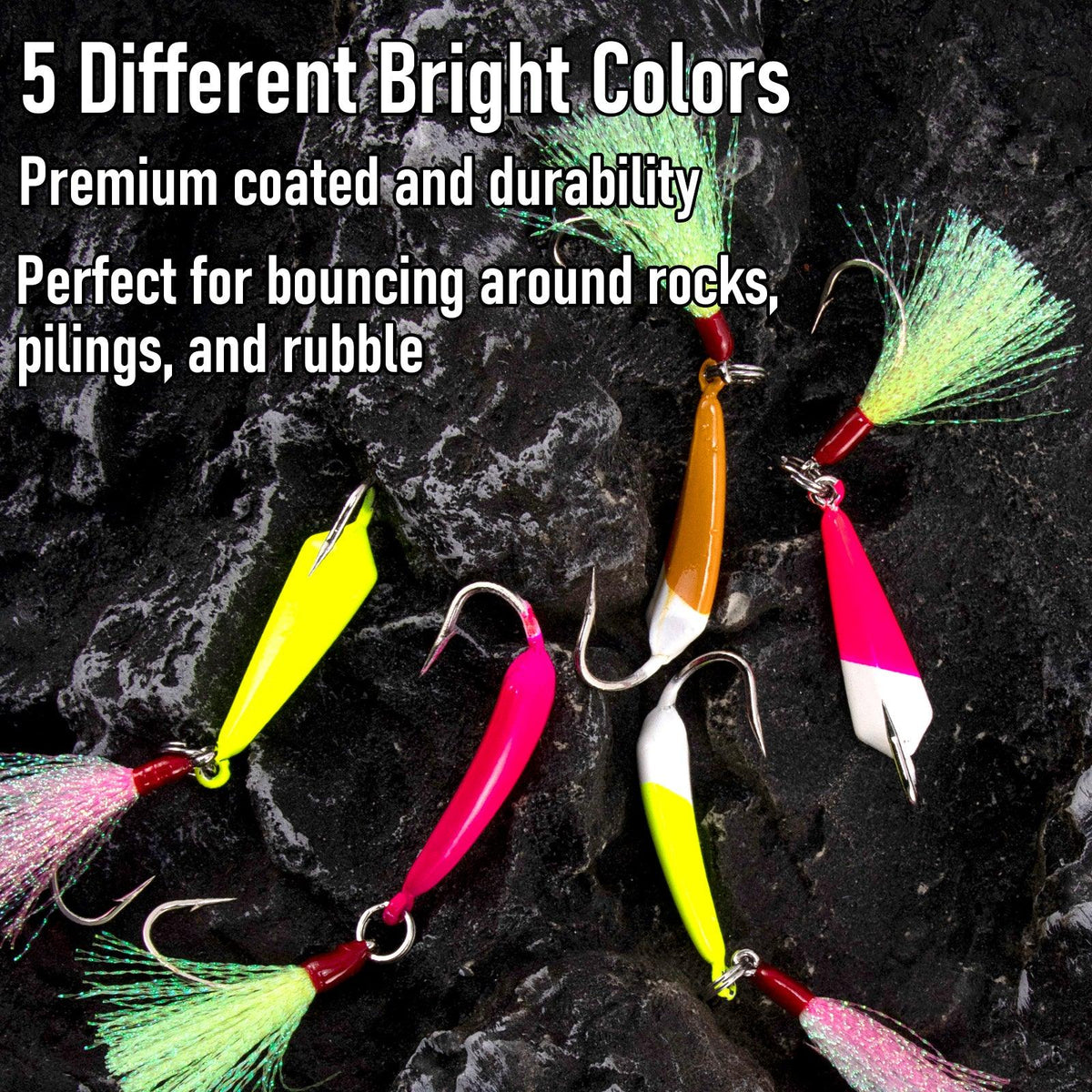 Dr.Fish 5pcs Pompano Jigs with Teaser Hooks - Dr.Fish Tackles