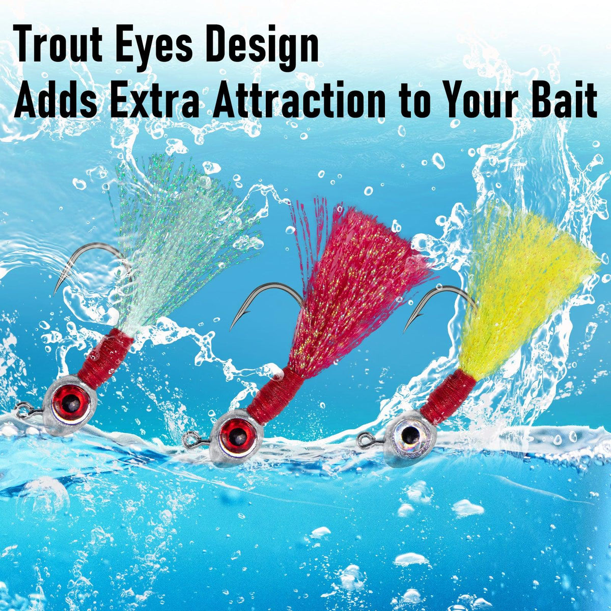 Dr.Fish 10pcs Fishing Eyes Jigs 3/16-1/2oz - Dr.Fish Tackles