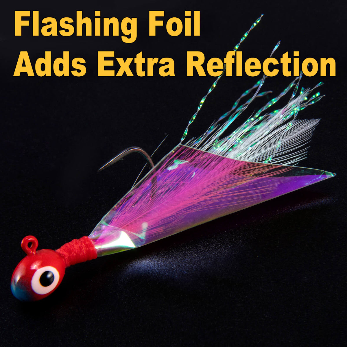 Dr.Fish 10pcs Crappie Marabou Jigs Hand 1/32oz-1/16oz