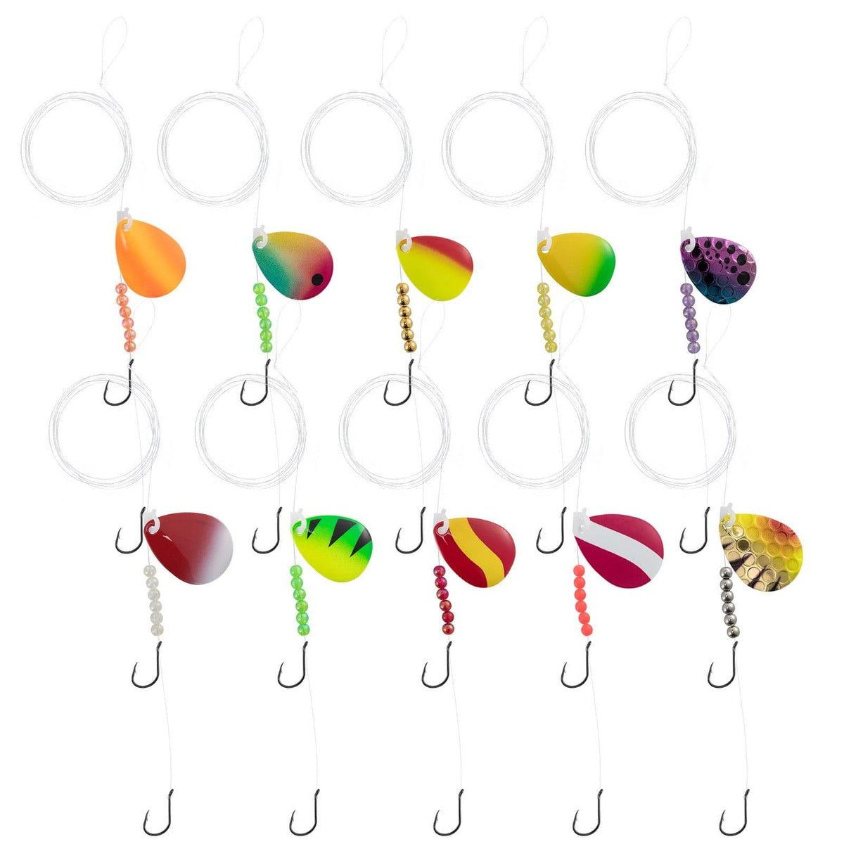 Dr. Fish 10 pcs Walleye Spinner Rigs - Dr.Fish Tackles