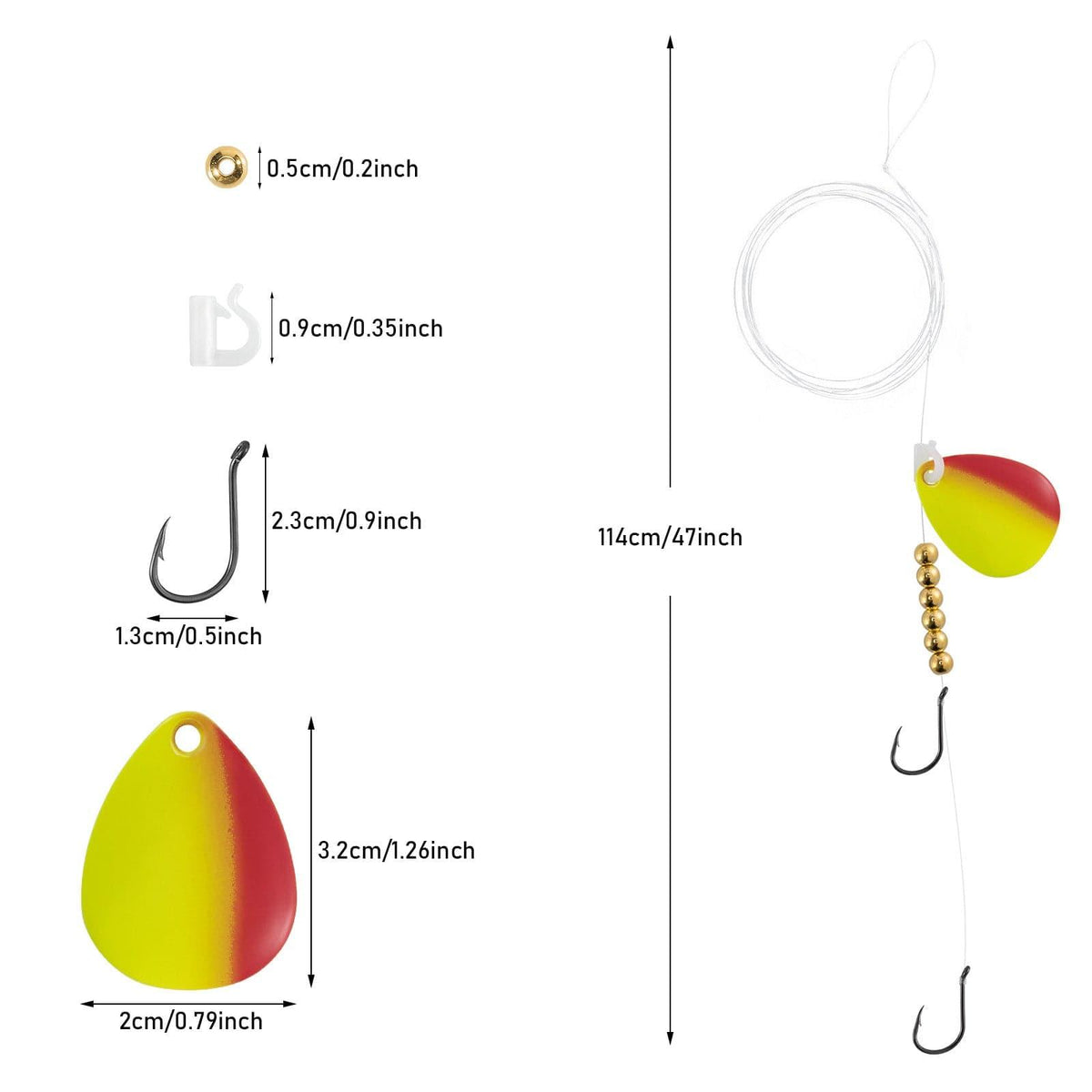 Dr. Fish 10 pcs Walleye Spinner Rigs - Dr.Fish Tackles