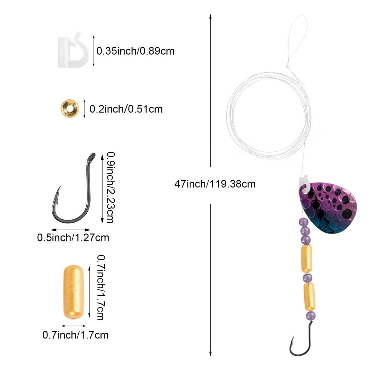 Dr. Fish 10pcs Spinner Rig Kit - Dr.Fish Tackles