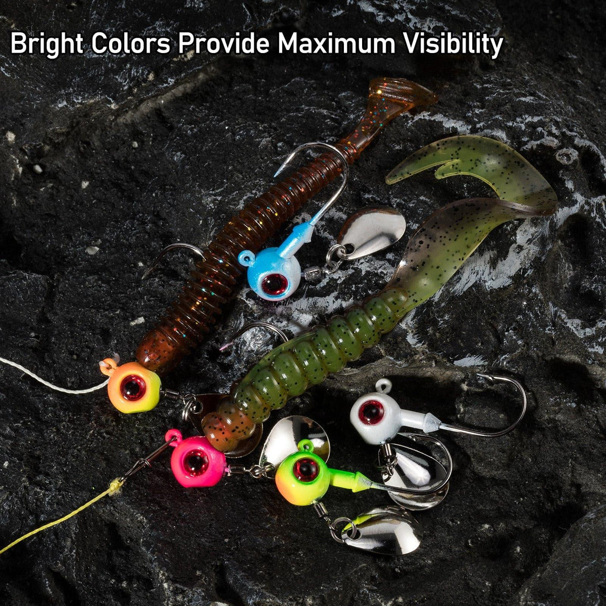 Dr.Fish 10pcs Underspin Jig Heads 1/8oz-1/4oz - Dr.Fish Tackles