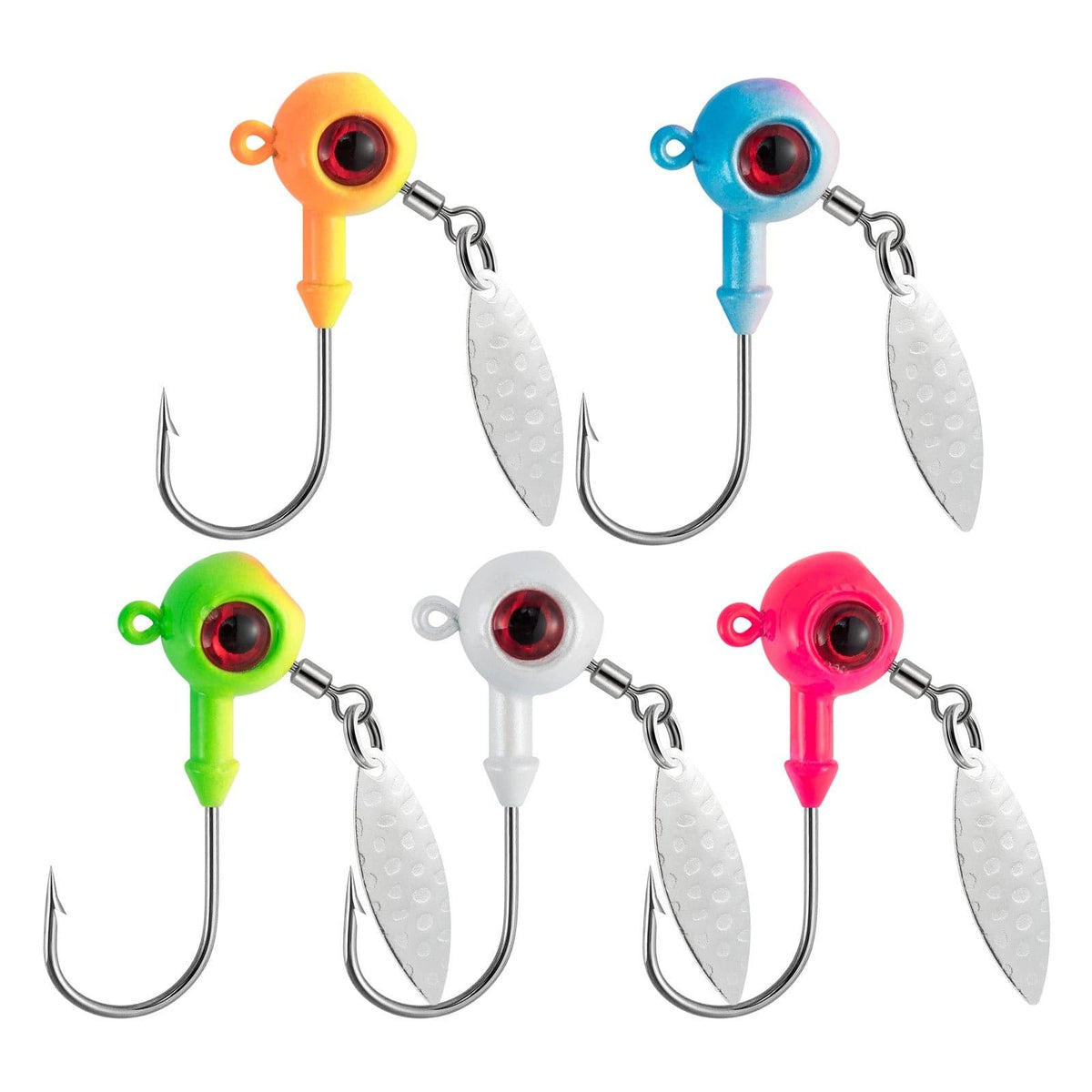 Dr.Fish 10pcs Underspin Jig Heads1/8oz-1/4oz - Dr.Fish Tackles
