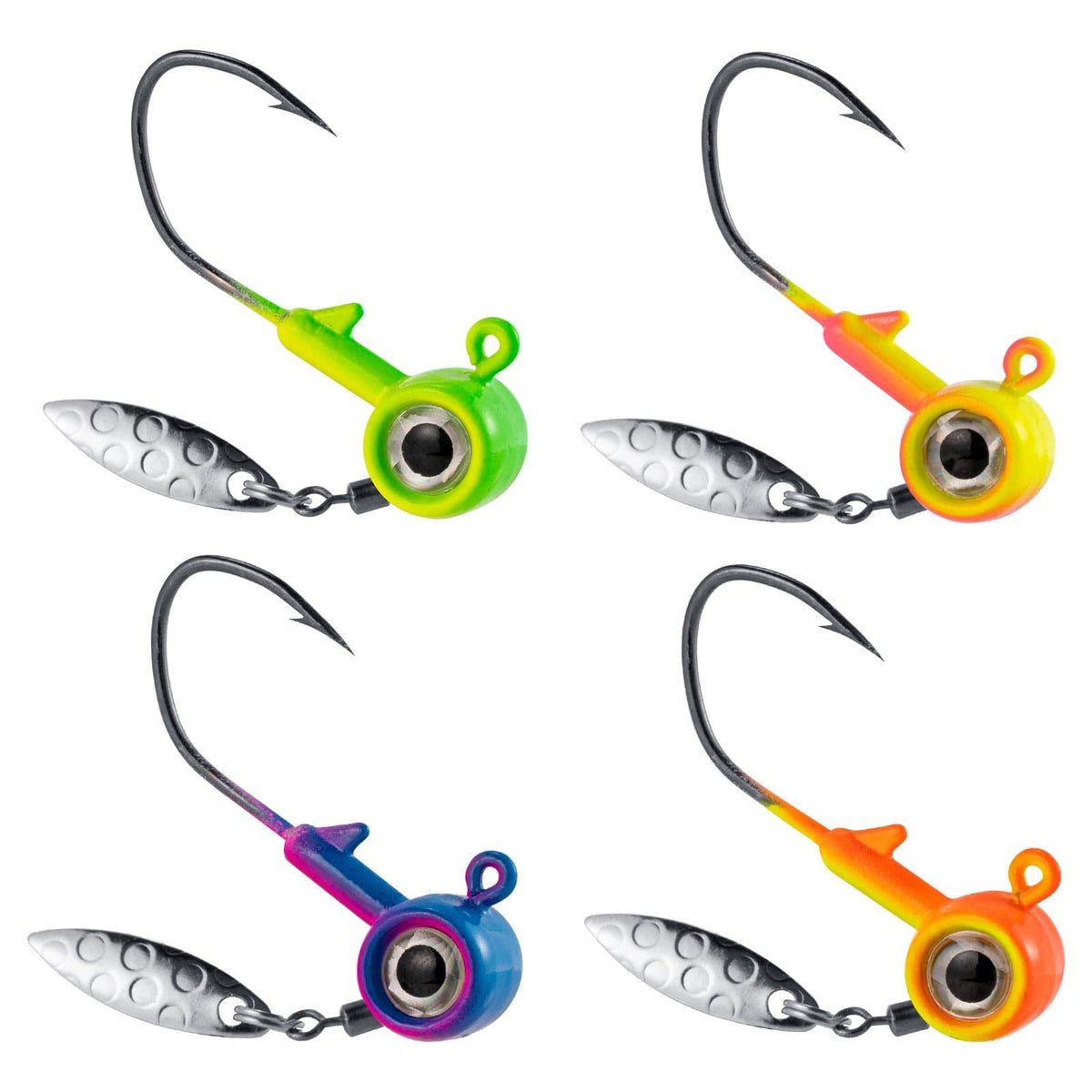 Dr.Fish 10pcs Underspin Jig Heads with Spinner Blade 1/32-3/8oz - Dr.Fish Tackles