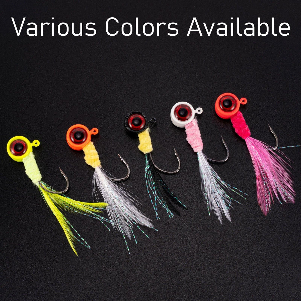 Dr.Fish 10pcs Marabou Feather Jigs 1/16oz 1/8oz 3/16oz 1/4oz - Dr.Fish Tackles