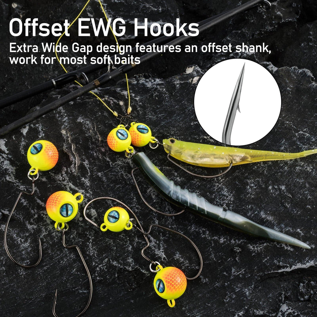 Dr.Fish 3pc 3D Big Eyes Saltwater Jig Head 1/2-1oz - Dr.Fish Tackles