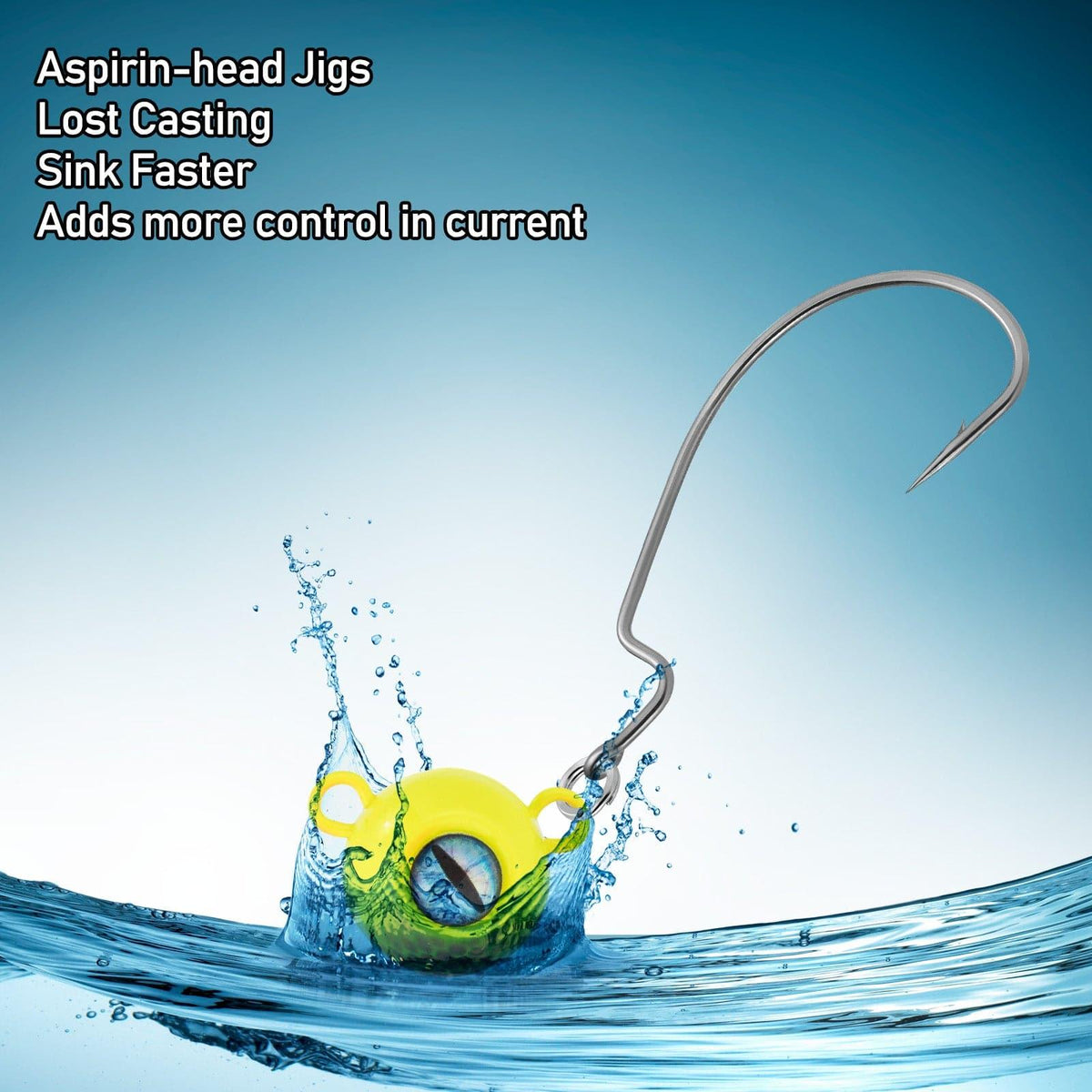 Dr.Fish 3pc 3D Big Eyes Saltwater Jig Head 1/2-1oz - Dr.Fish Tackles