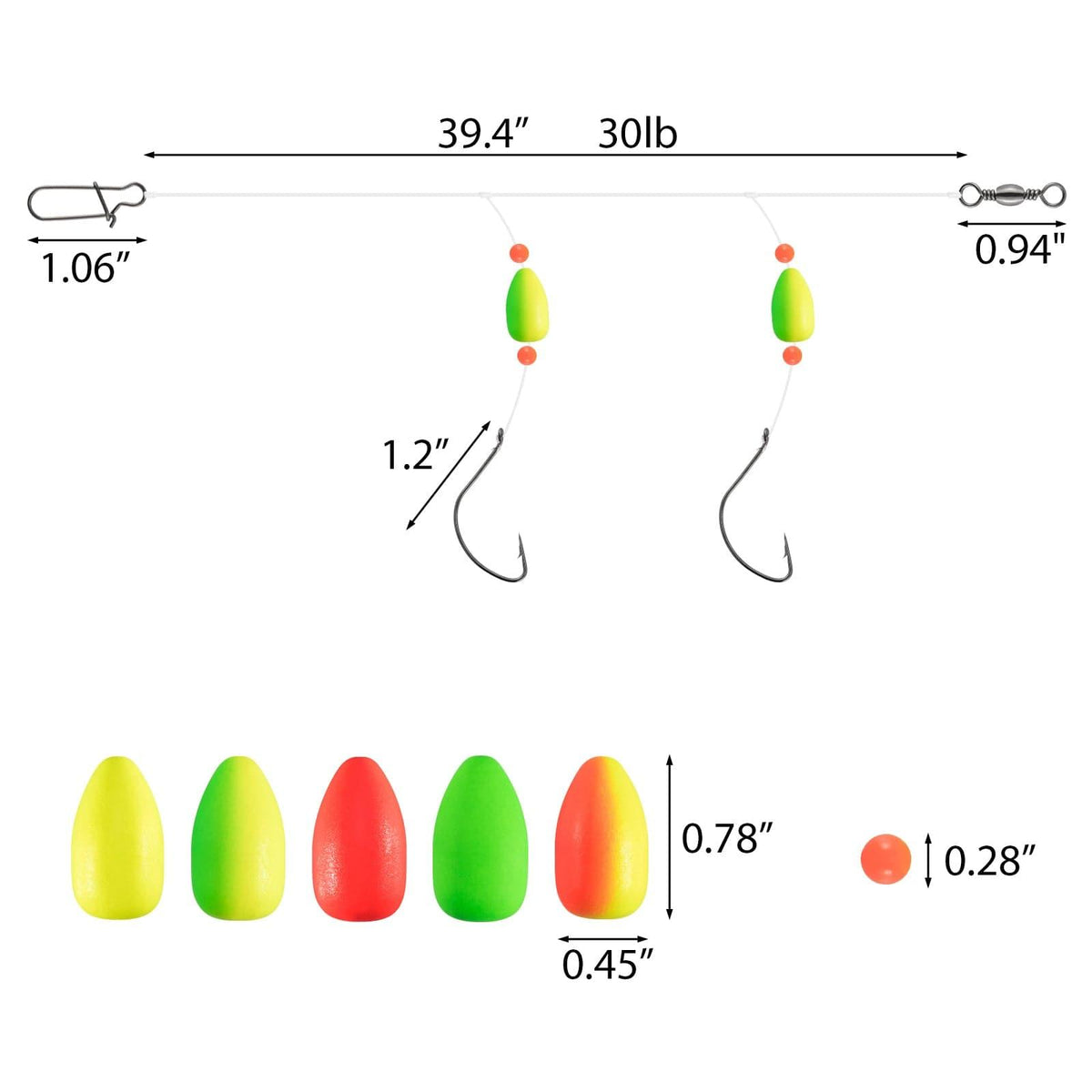Dr.Fish 5pcs Pompano Rigs Surf Fishing Rigs - Dr.Fish Tackles