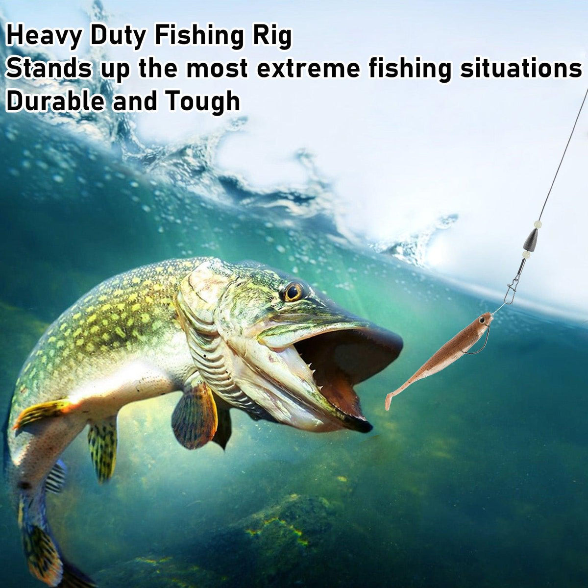 Dr.Fish 15pcs Carolina Ready Rigs with Bullet Weight 1/8-3/4oz - Dr.Fish Tackles