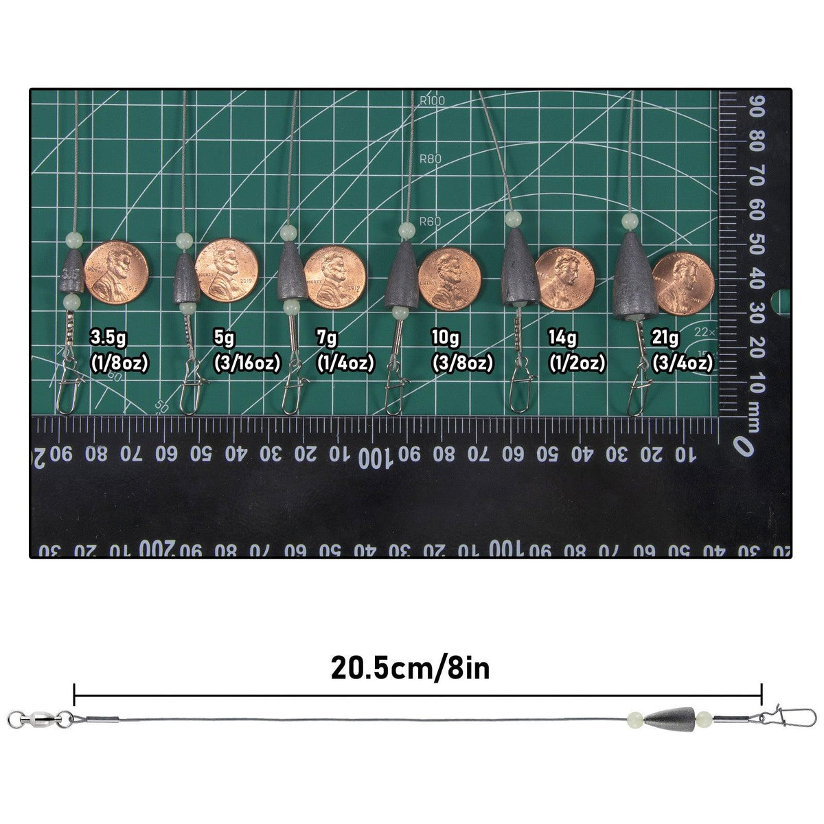 Dr.Fish 15pcs Carolina Ready Rigs with Bullet Weight 1/8-3/4oz - Dr.Fish Tackles