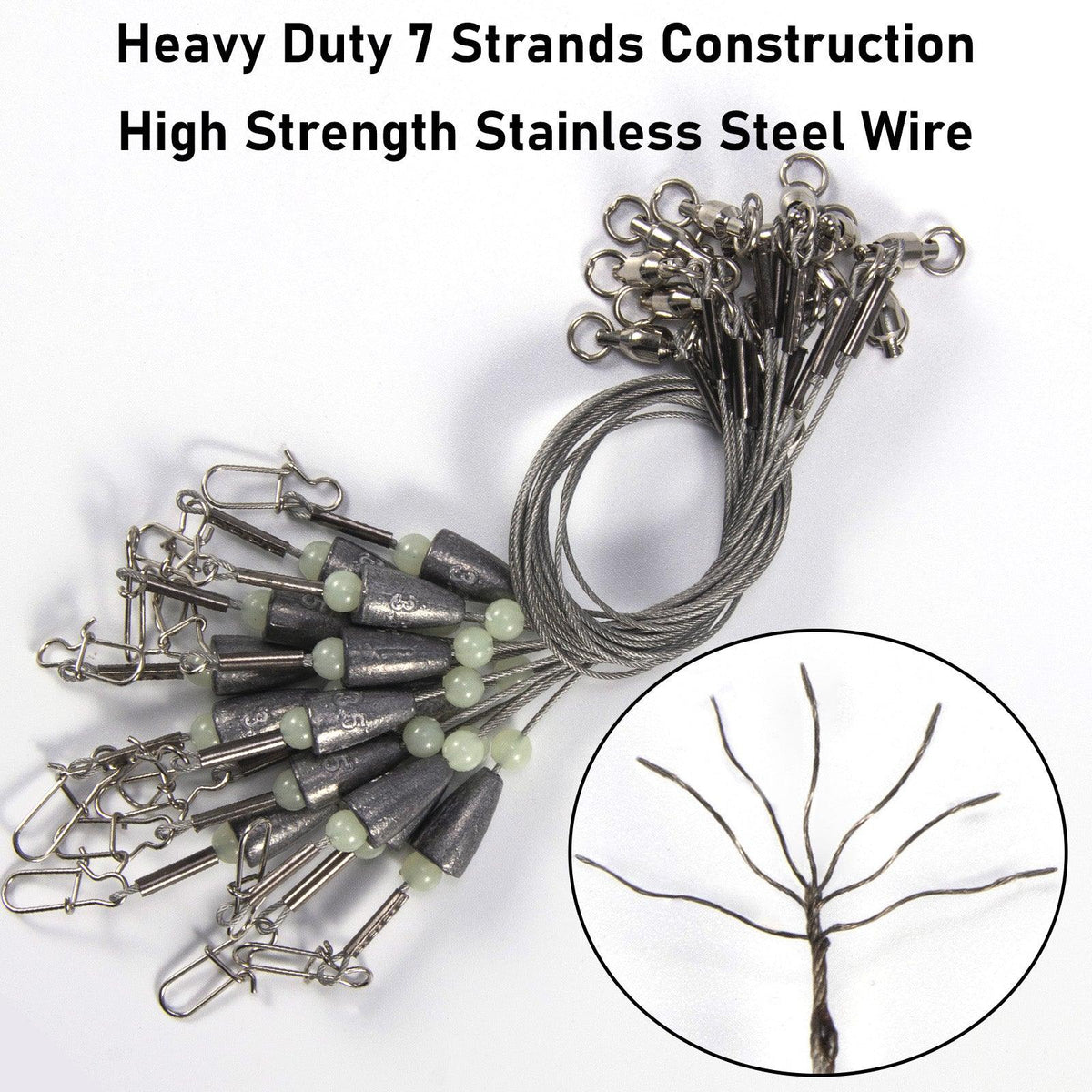 Dr.Fish 15pcs Carolina Ready Rigs with Bullet Weight 1/8-3/4oz - Dr.Fish Tackles