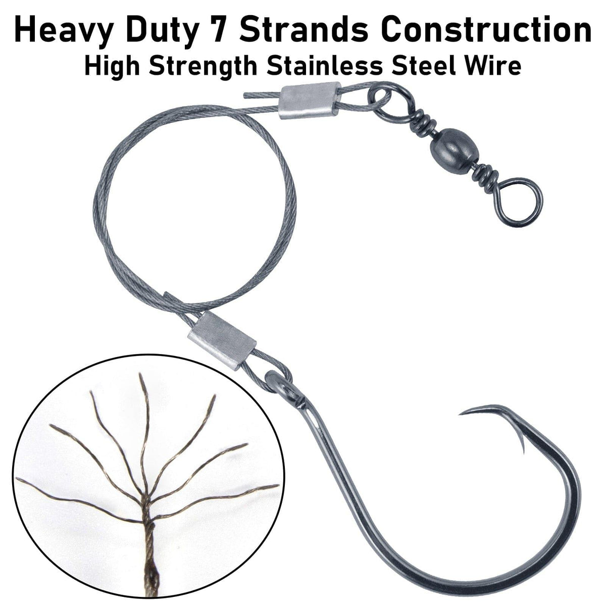 Dr.Fish 30pcs  Circle Hooks Wire Leaders - Dr.Fish Tackles