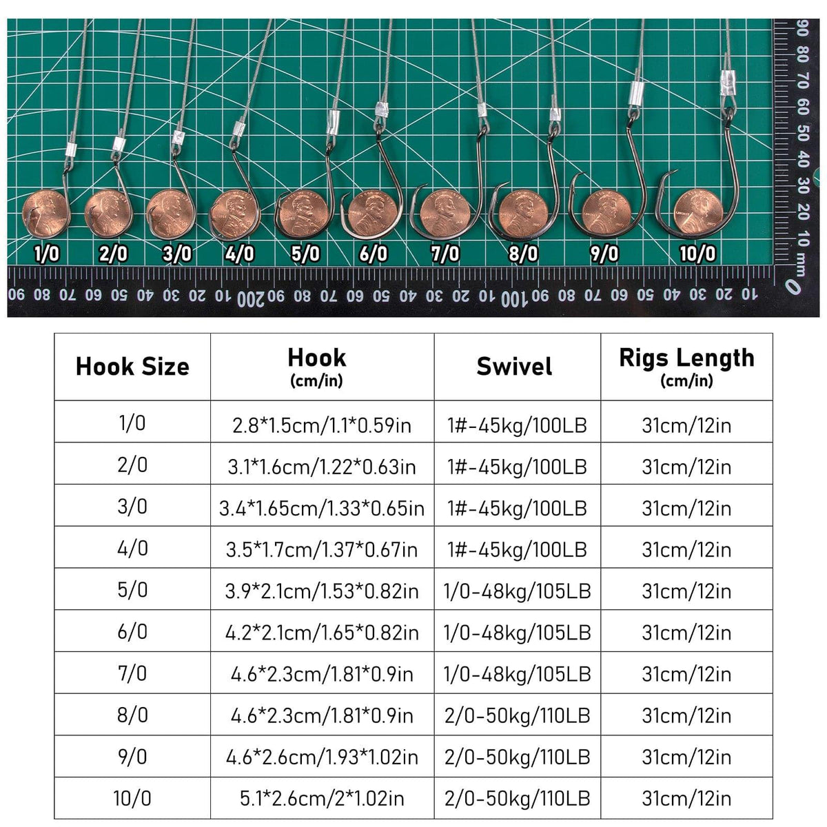 Dr.Fish 30pcs  Circle Hooks Wire Leaders - Dr.Fish Tackles