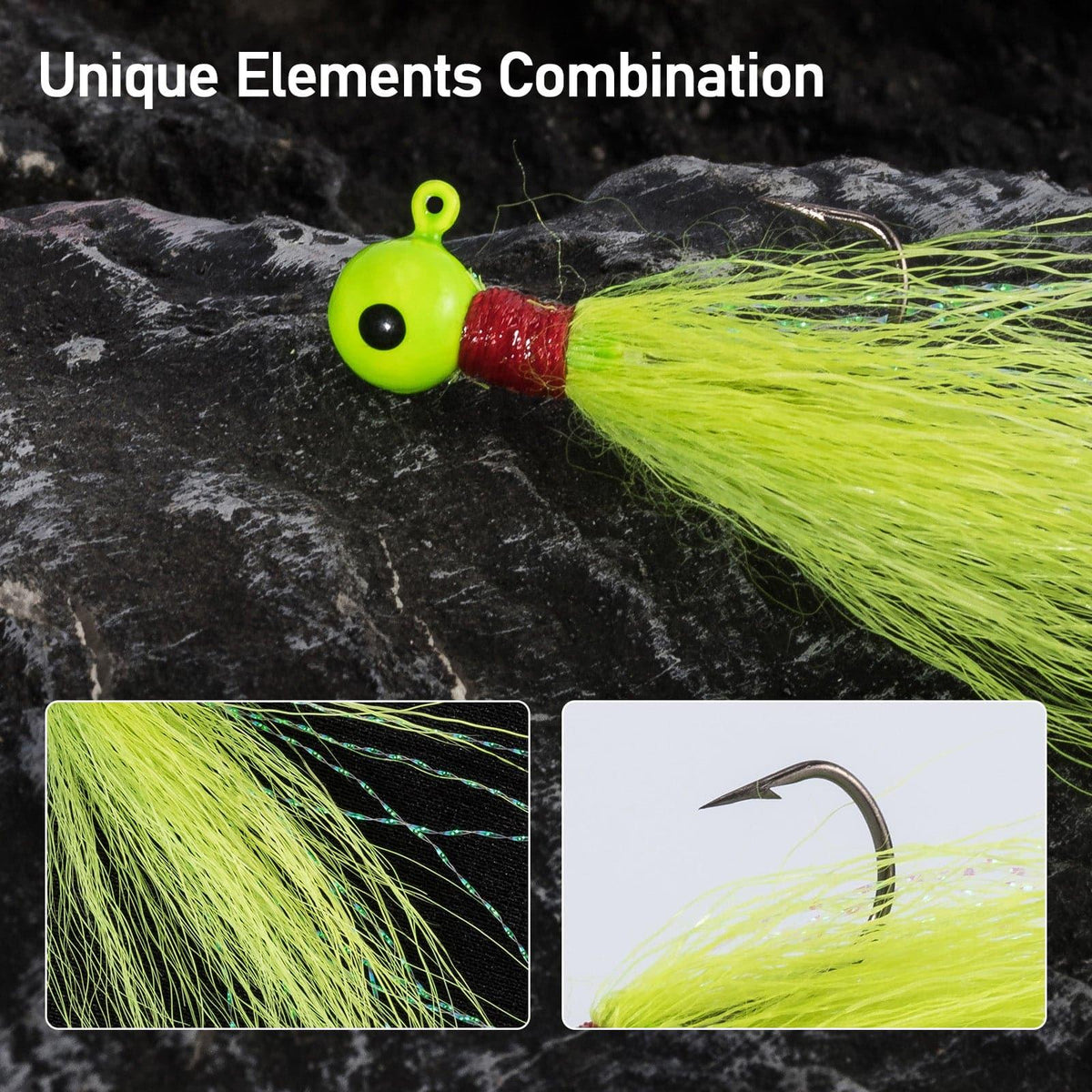 Dr.Fish 5pcs Bucktail Jigs 0.07-0.18oz - Dr.Fish Tackles