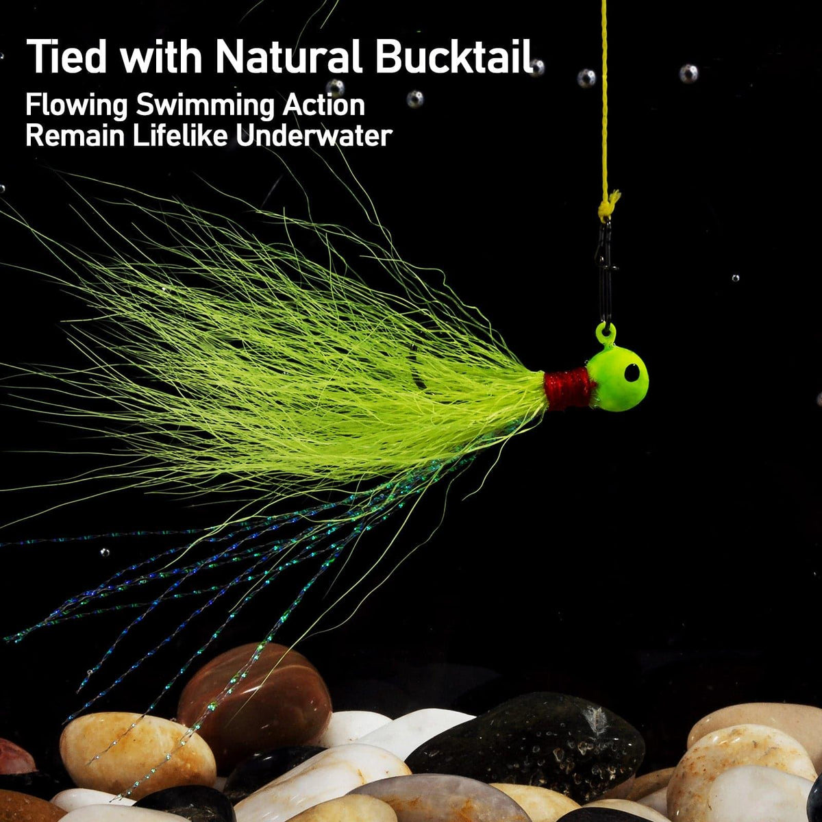 Dr.Fish 5pcs Bucktail Jigs 0.07-0.18oz - Dr.Fish Tackles