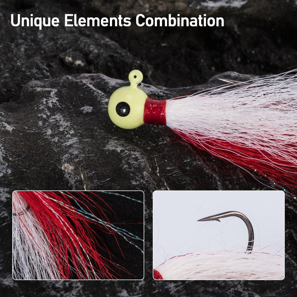 Dr.Fish 5pcs Bucktail Jigs 0.07-0.18oz - Dr.Fish Tackles