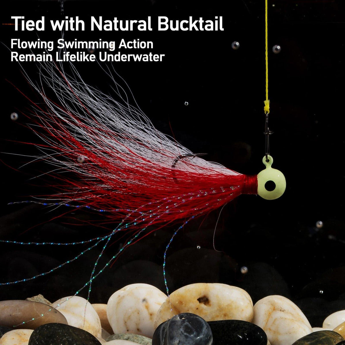 Dr.Fish 5pcs Bucktail Jigs 0.07-0.18oz - Dr.Fish Tackles