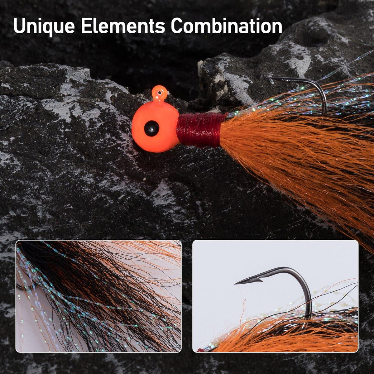 Dr.Fish 5pcs Bucktail Jigs 0.07-0.18oz - Dr.Fish Tackles