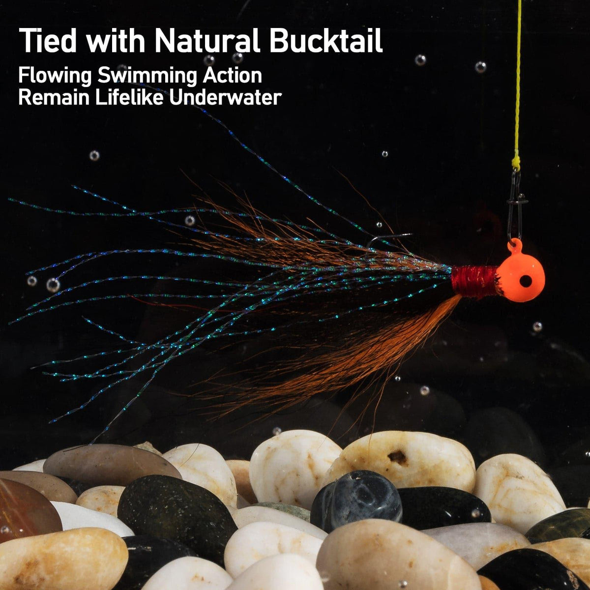 Dr.Fish 5pcs Bucktail Jigs 0.07-0.18oz - Dr.Fish Tackles