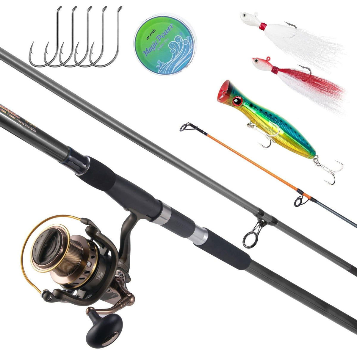 Dr.Fish12FTSurf  Rod and LS-10000 Reel Combos - Dr.Fish Tackles