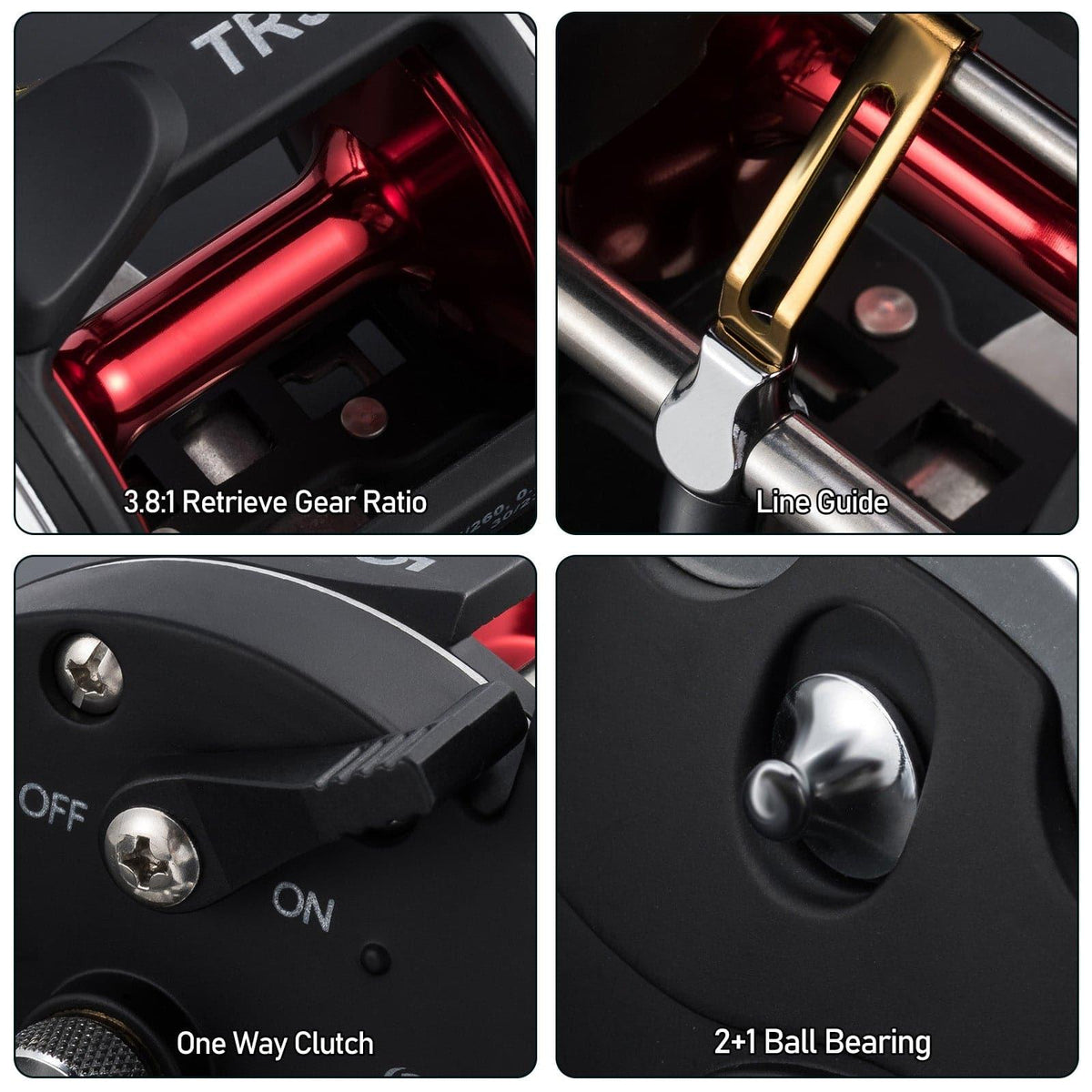 Dr.Fish Baitcasting Reels with Line Counter (2+1 BBS,18LB MAX Drag) - Dr.Fish Tackles