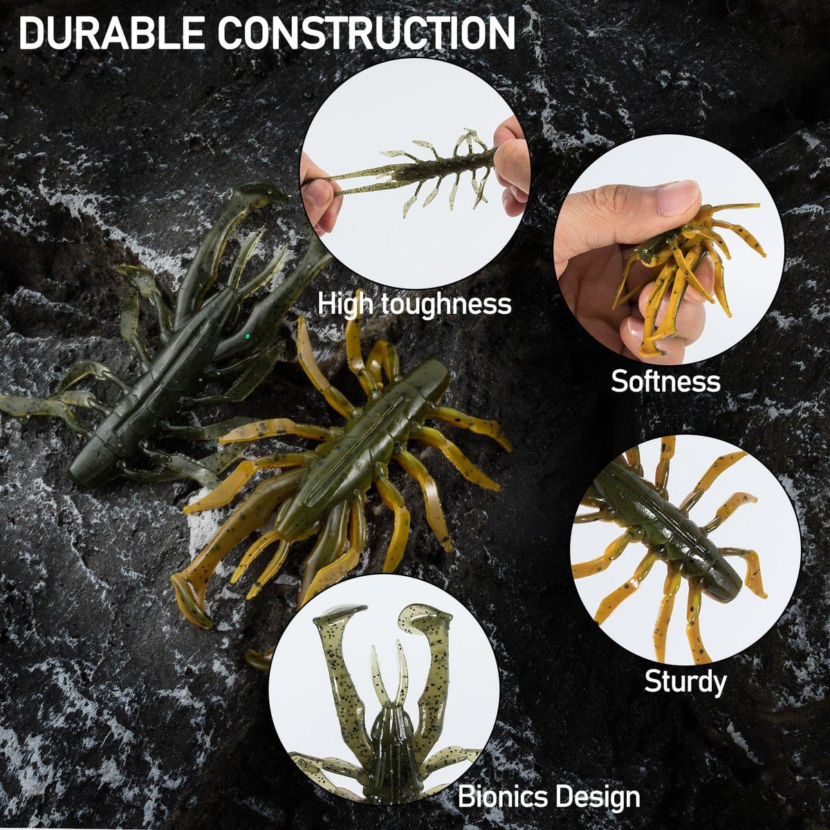 Dr.fish PVC Shrimp Soft Bait 2.1'' 0.21 oz - Dr.Fish Tackles