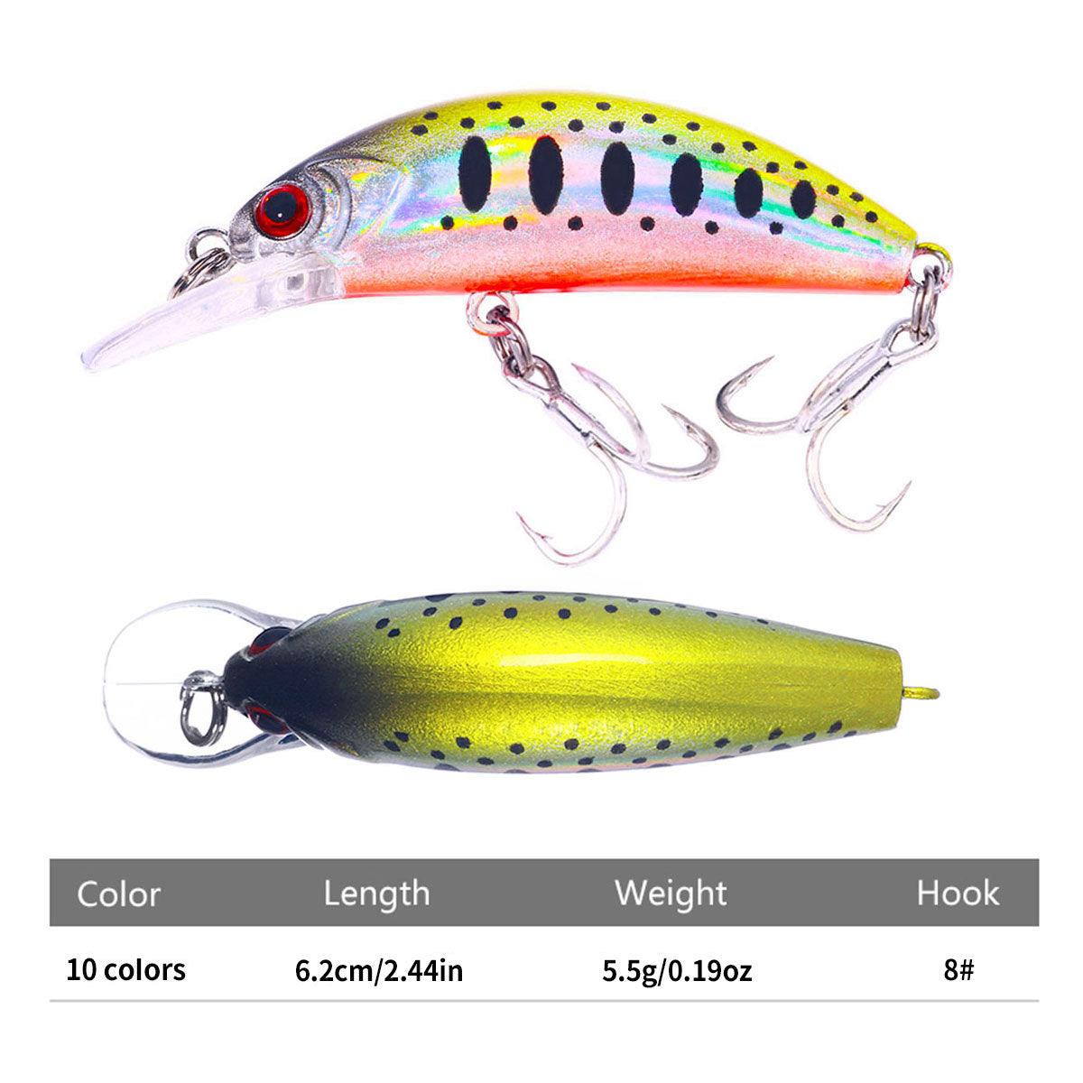 Dr.Fish Minnow Bass Fishing Lures 6.2cm 5.5g - Dr.Fish Tackles