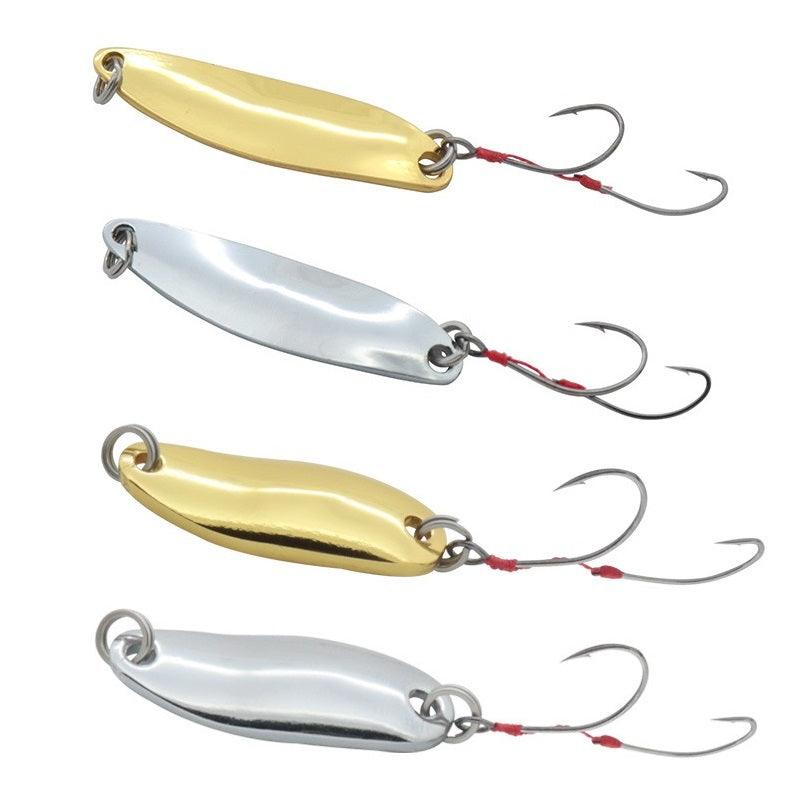 dr hook fishing lures Dr.Fish Spoons Lure with Single Hooks 2.5g-3.5g Golden / 2.5g-Spoon