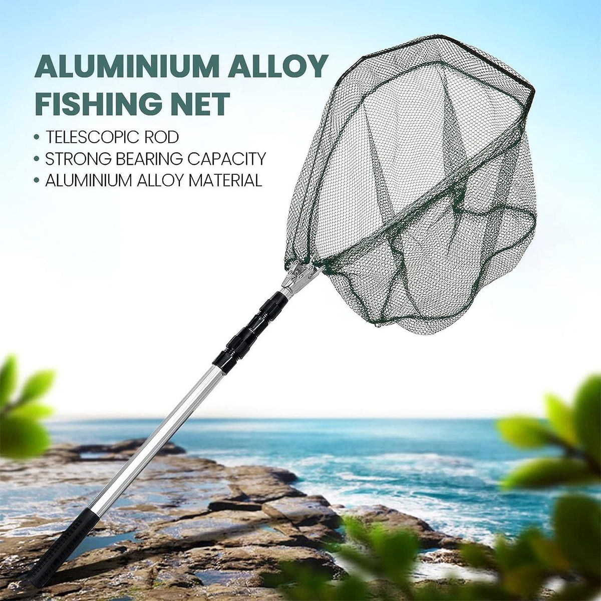 Dr.FIsh Foldable Fishing Landing Net for Bird Fish Catch 1.5-2.1M - Dr.Fish Tackles