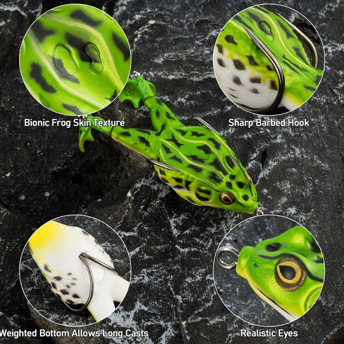 Dr.Fish 5pcs  Plastic Hollow Body Frog Topwater Lures 8.6-16g - Dr.Fish Tackles