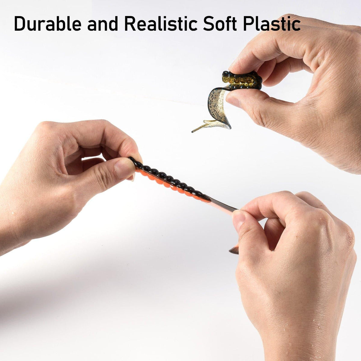 Dr.Fish 10pcs Plastic Worm Swimbaits 2.95''