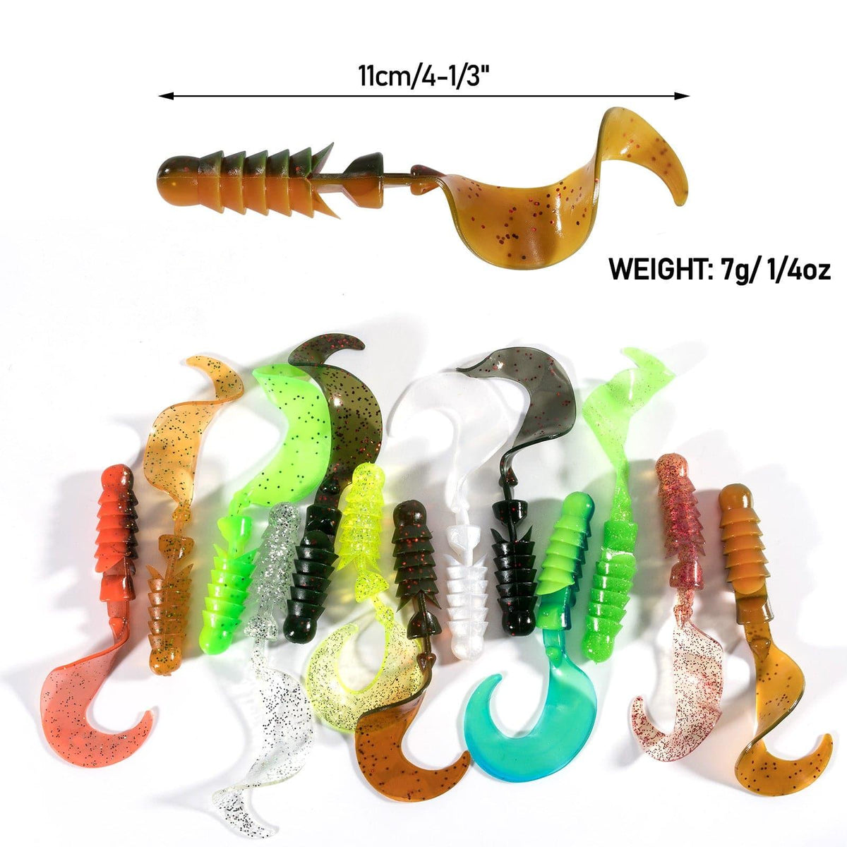 Dr.Fish 10pcs Worm Swimbaits Ribbon Tail  4-1/3‘â€?1/4oz - Dr.Fish Tackles