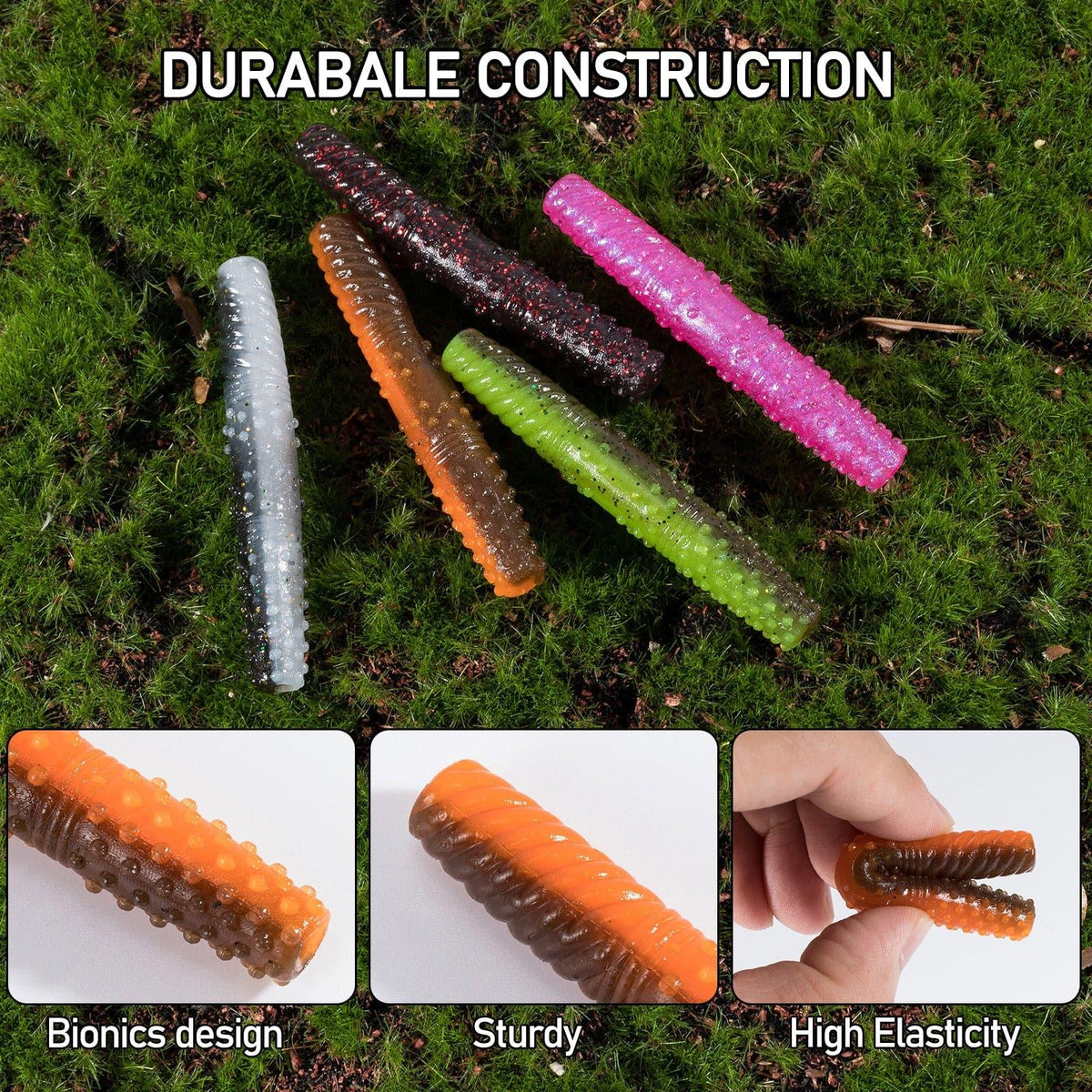 Dr.Fish 40pcs Worm Lure & Rig Jig Head kit (3/32-3/16oz) - Dr.Fish Tackles
