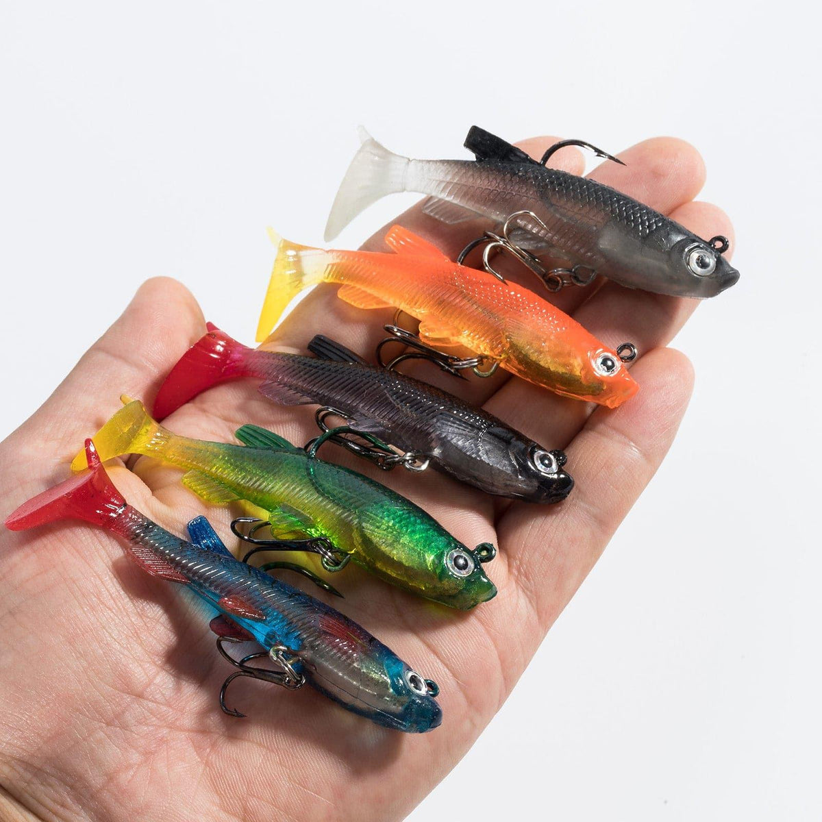 Dr.Fish 5pcs Paddle-Tail soft baits 3.14'' 0.49oz - Dr.Fish Tackles