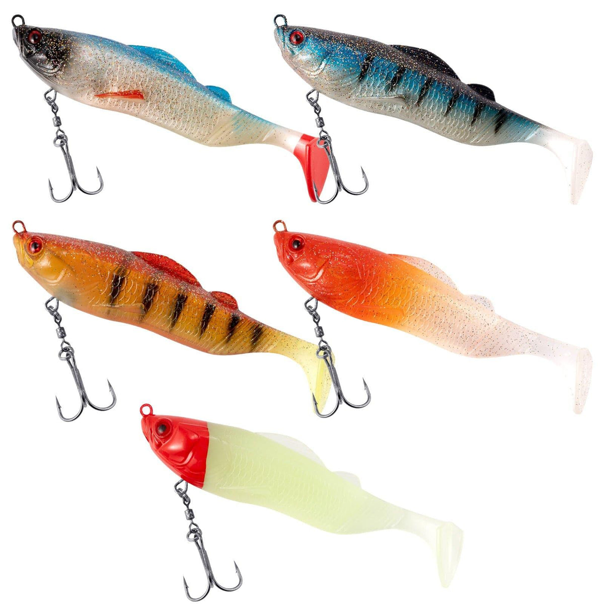 Dr.Fish  Jig Heads Paddle Tail Swimbaits  5‘â€?0.95oz - Dr.Fish Tackles