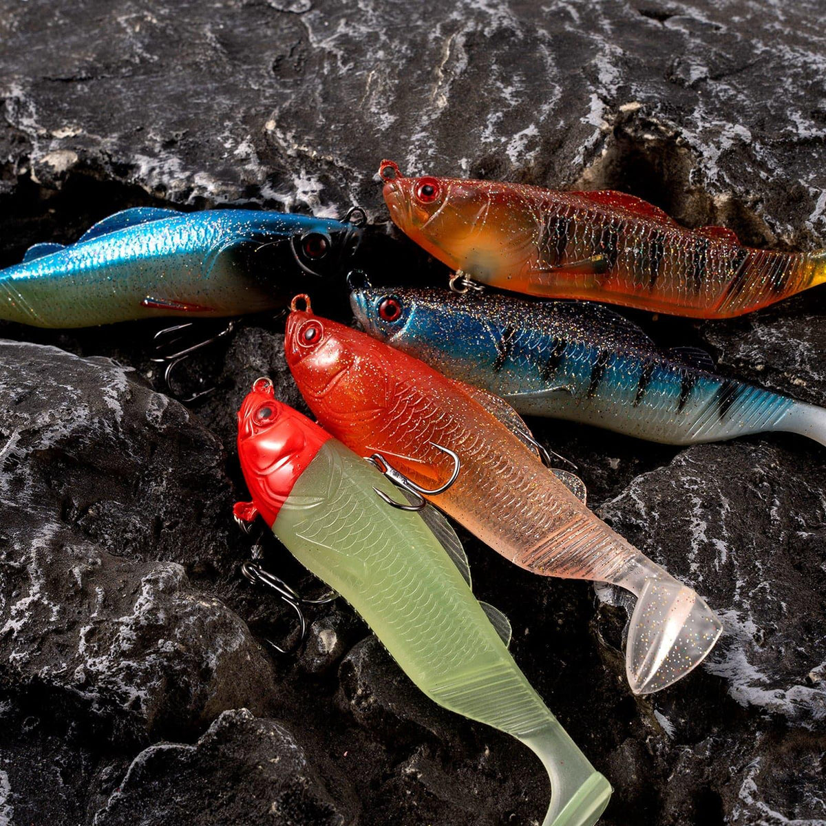 Dr.Fish  Jig Heads Paddle Tail Swimbaits  5‘â€?0.95oz - Dr.Fish Tackles