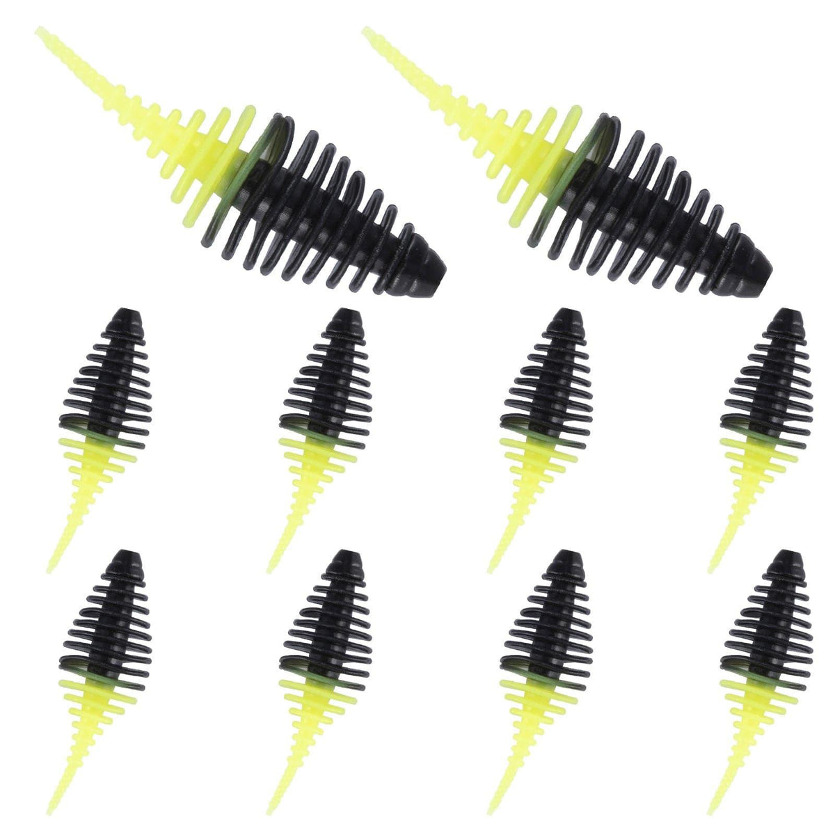 Dr.FIsh 10pcs Soft Plastic Ribbed Swimbait 1.4'' - Dr.Fish Tackles