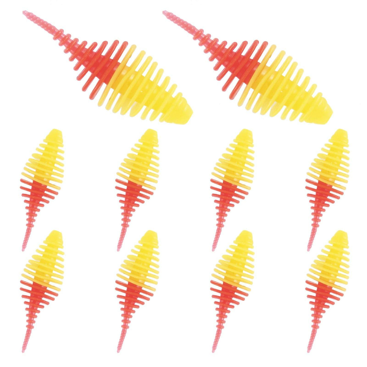 Dr.FIsh 10pcs Soft Plastic Ribbed Swimbait 1.4'' - Dr.Fish Tackles