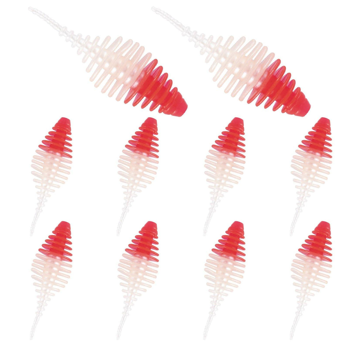 Dr.FIsh 10pcs Soft Plastic Ribbed Swimbait 1.4'' - Dr.Fish Tackles