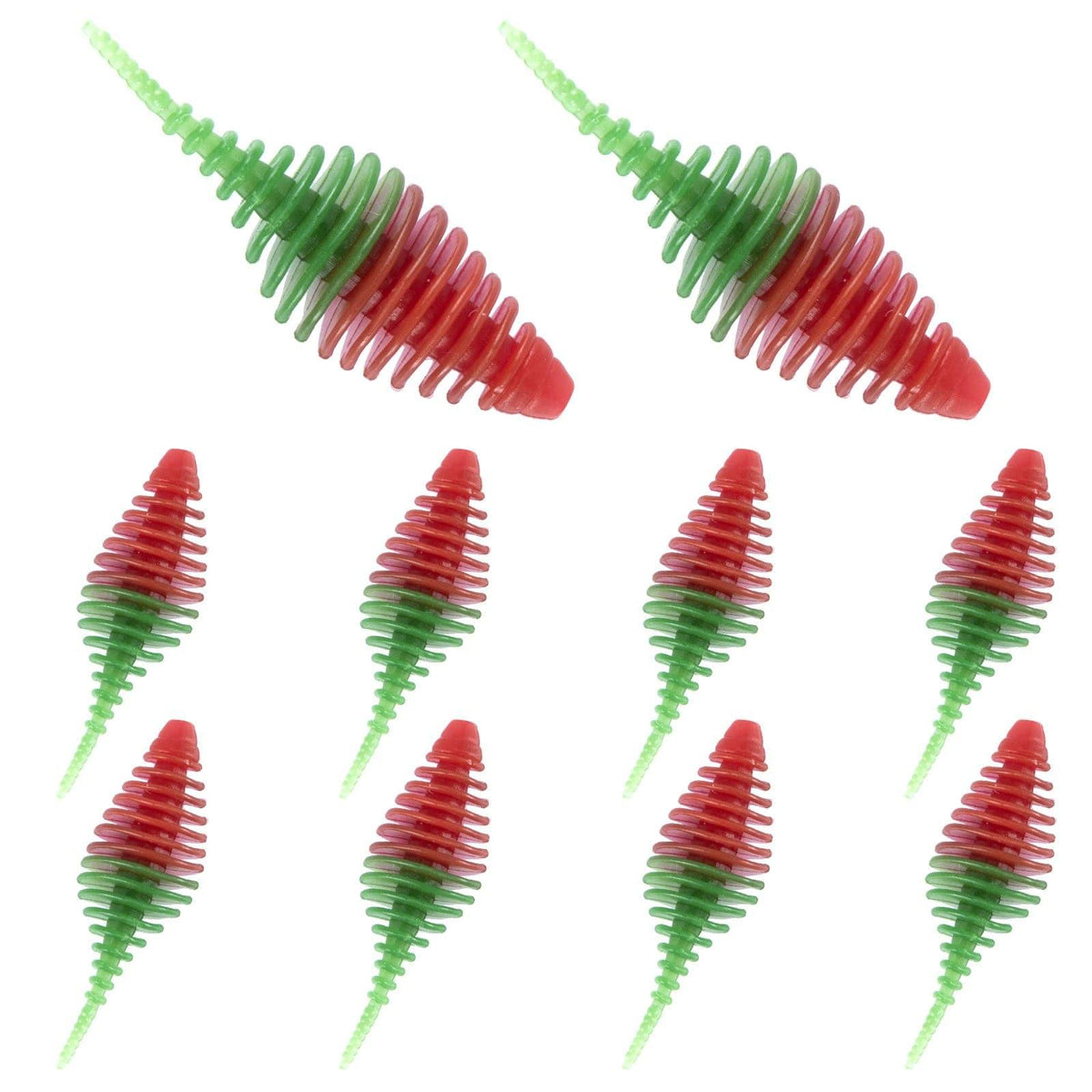 Dr.FIsh 10pcs Soft Plastic Ribbed Swimbait 1.4'' - Dr.Fish Tackles