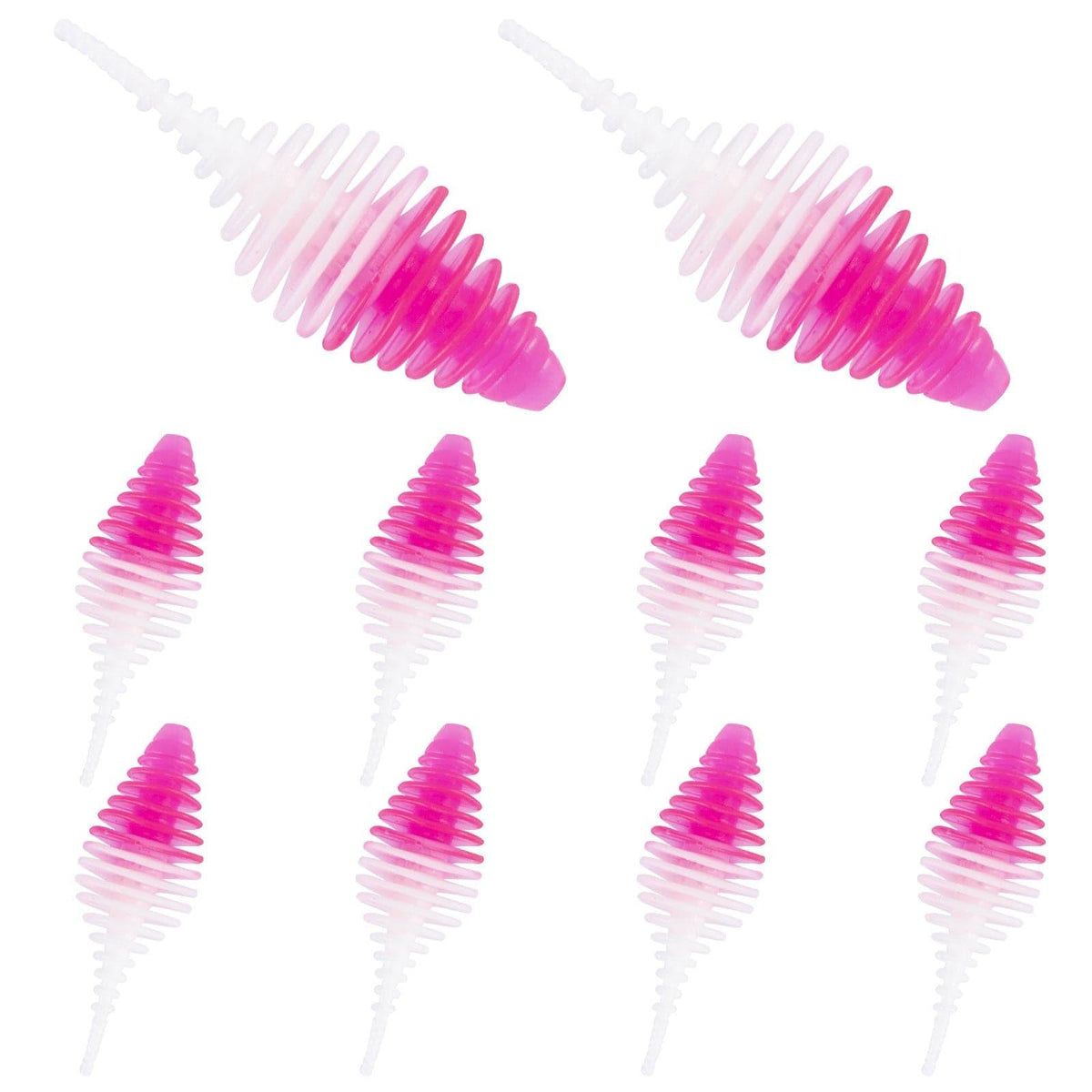 Dr.FIsh 10pcs Soft Plastic Ribbed Swimbait 1.4'' - Dr.Fish Tackles