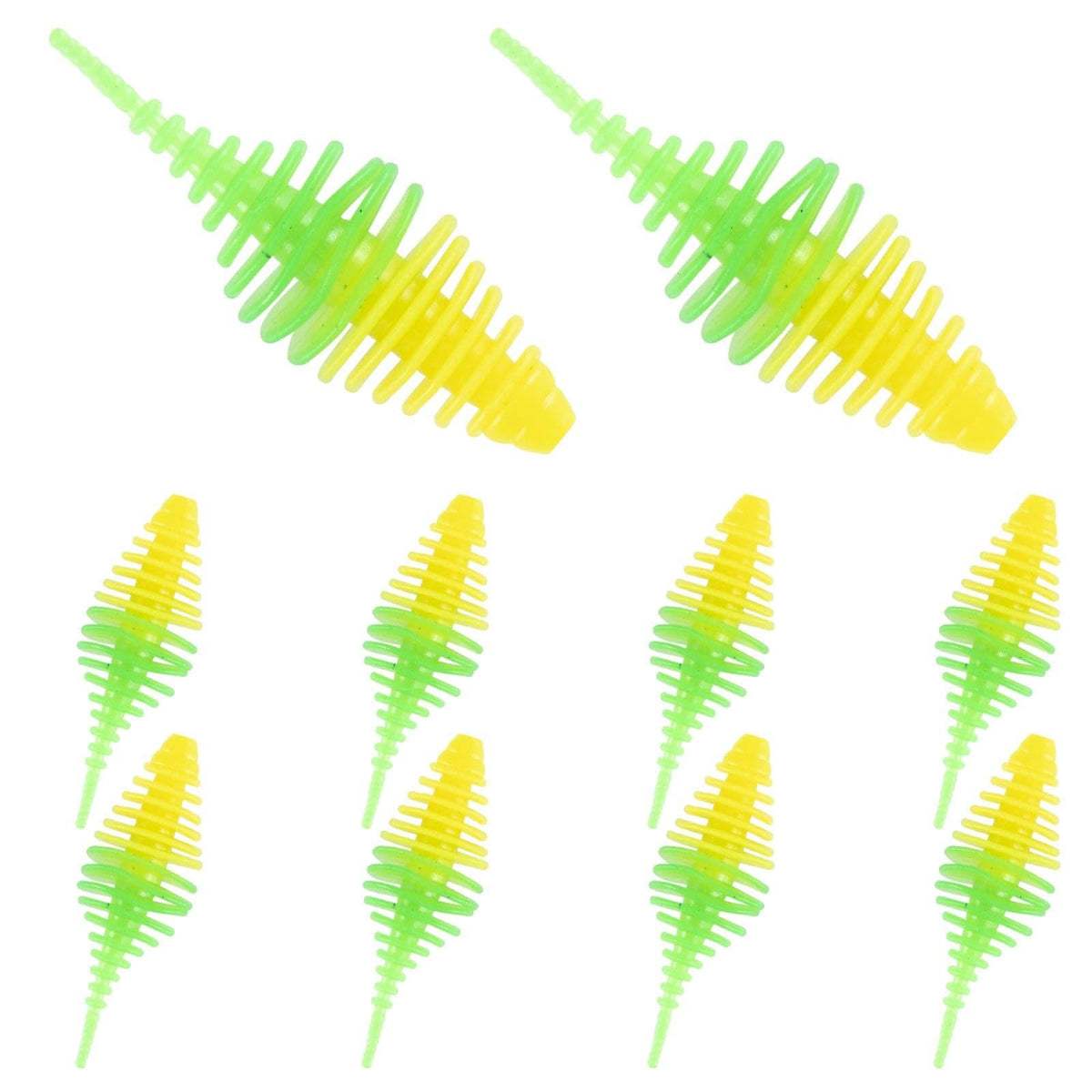 Dr.FIsh 10pcs Soft Plastic Ribbed Swimbait 1.4'' - Dr.Fish Tackles