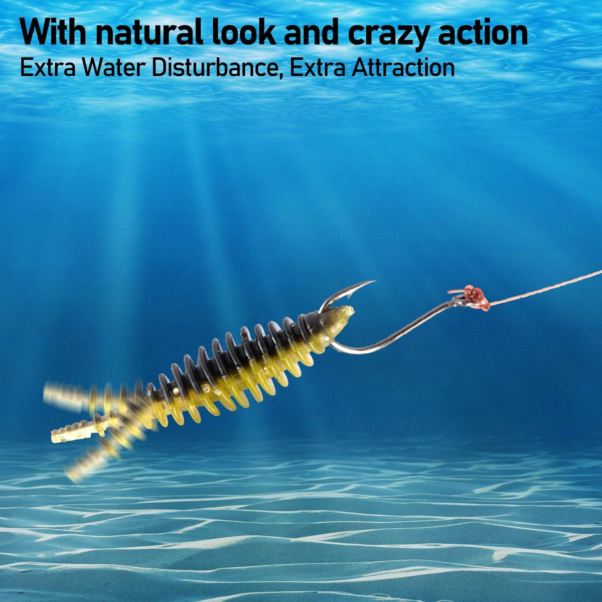 Dr.FIsh 10pcs Soft Plastic Ribbed Swimbait 1.4'' - Dr.Fish Tackles