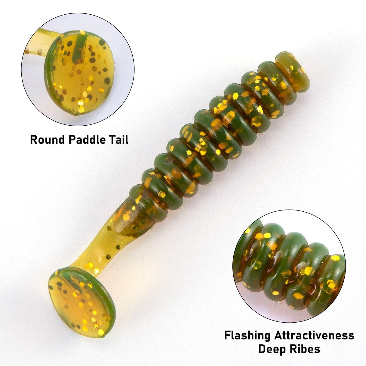 Dr.Fish 10 pcs Paddle Tail Soft Baits 1-1/2'' - Dr.Fish Tackles