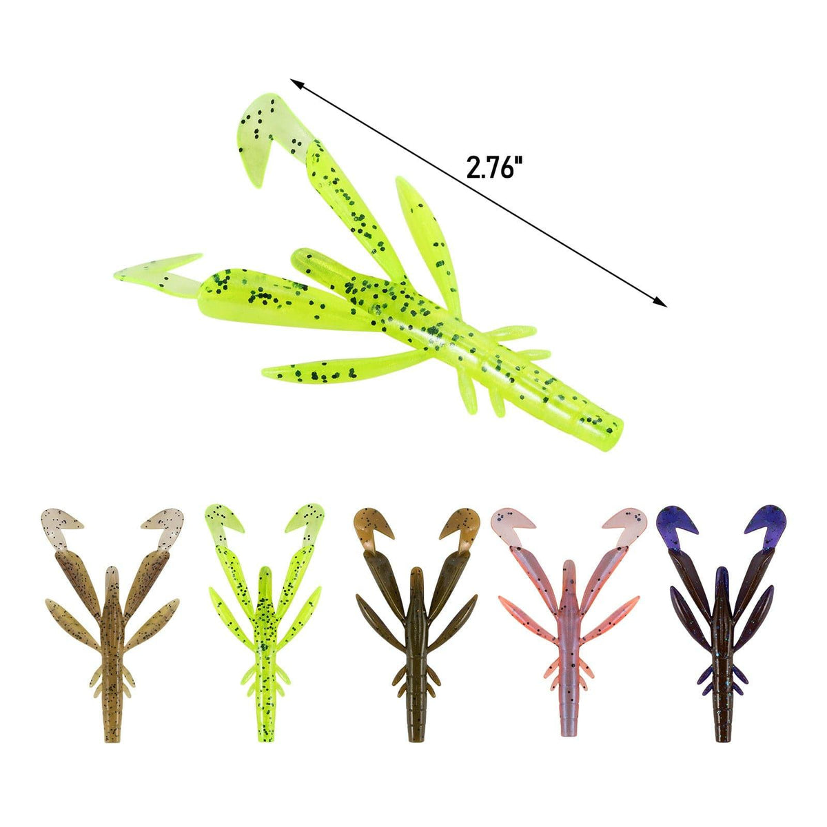 Dr.Fish 8 pcs Plastic crawfish Soft Bait 2.76'' - Dr.Fish Tackles
