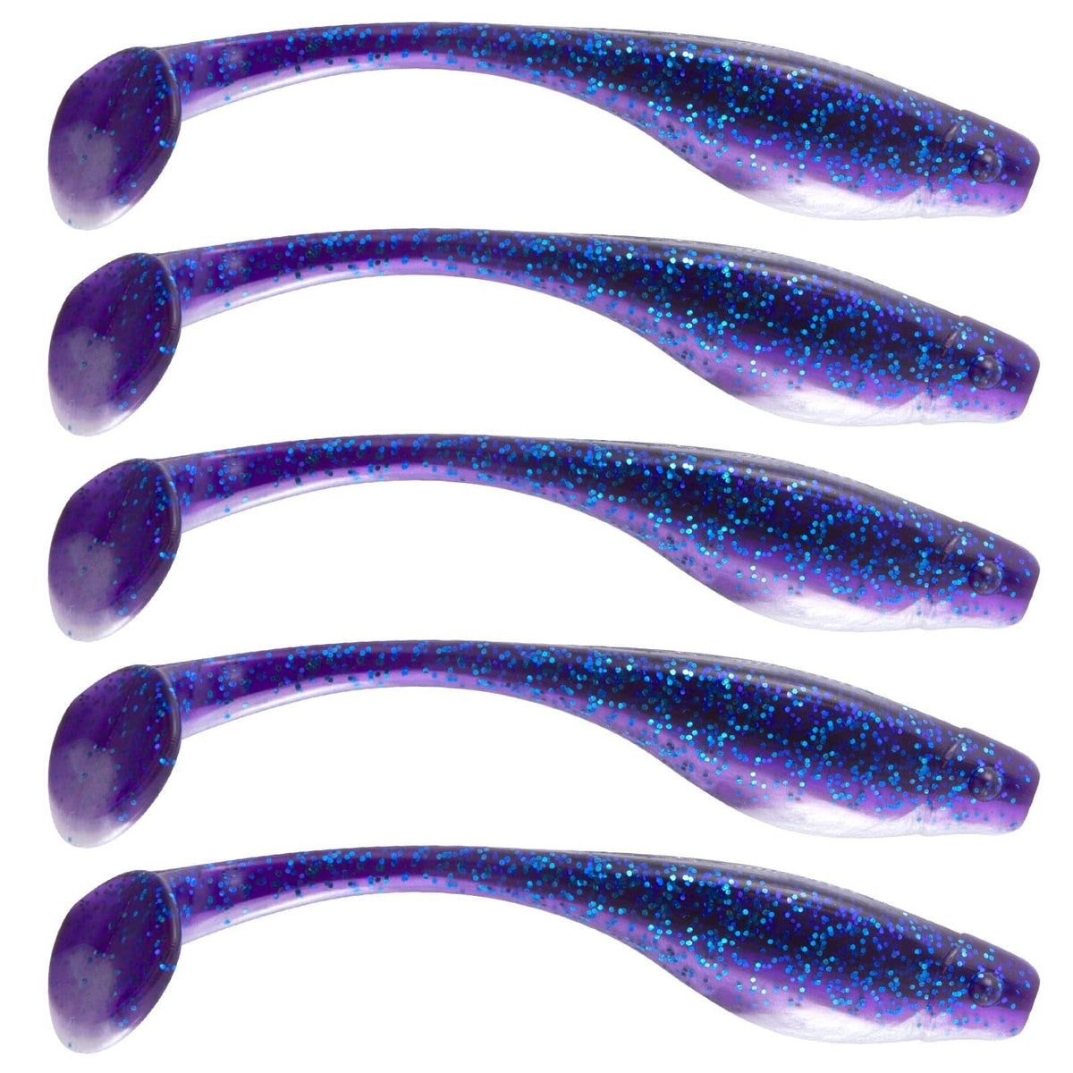 Dr.Fish 10pcs 8 Colors Flashing Glitter soft Baits 5.11'' 4oz - Dr.Fish Tackles